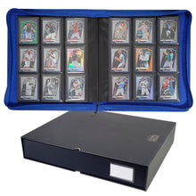 Load image into Gallery viewer, Toploader Album - 9-Pocket Binder with Rigid Slipcase | Holds 252 Standard Toploaders | Premium Heavy-Duty Square Spine Case for Ultimate Protection | Acid-Free, Clear Side-Loading Pages
