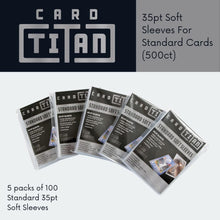 Load image into Gallery viewer, Standard Soft Sleeves Pack of 500 - Premium Quality Ultra Clear Acid Free Penny Sleeves