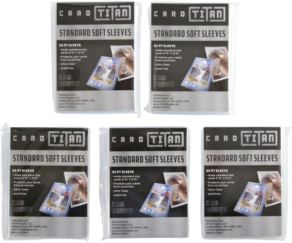 Standard Soft Sleeves Pack of 500 - Premium Quality Ultra Clear Acid F Card Titan Pro Standard Soft Sleeves Pack of 500 - Premium Quality Ultra Clear Acid F Card Titan Pro