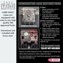 Load image into Gallery viewer, Card Vault 2 Row Trading Card Storage Box - Sports Cards Hard Case with Automatic Spring Loaded Pushers for Top Loaders and Graded Cards