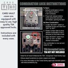 Load image into Gallery viewer, Card Vault 4 Row Trading Card Storage Box - Sports Cards Hard Case with Automatic Spring Loaded Pushers for Top Loaders and Graded Cards