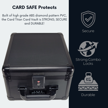 Load image into Gallery viewer, Card Vault 2 Row Trading Card Storage Box - Sports Cards Hard Case with Automatic Spring Loaded Pushers for Top Loaders and Graded Cards