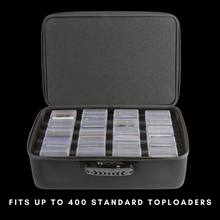 Load image into Gallery viewer, Toploader and One Touch Storage Case with Zipper Lock - Fits up to 400 Standard 35pt Toploaders or up to 80 One Touch Magnetic Cases