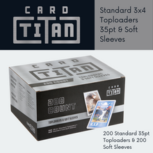 Load image into Gallery viewer, Toploaders 35pt (200 count) with 200 Soft Sleeves - Premium Quality Ultra Clear Card Sleeves