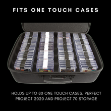 Load image into Gallery viewer, Toploader and One Touch Storage Case with Zipper Lock - Fits up to 400 Standard 35pt Toploaders or up to 80 One Touch Magnetic Cases