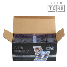 Load image into Gallery viewer, Toploaders 35pt (100 count) with 100 Soft Sleeves - Premium Quality Ultra Clear Card Sleeves