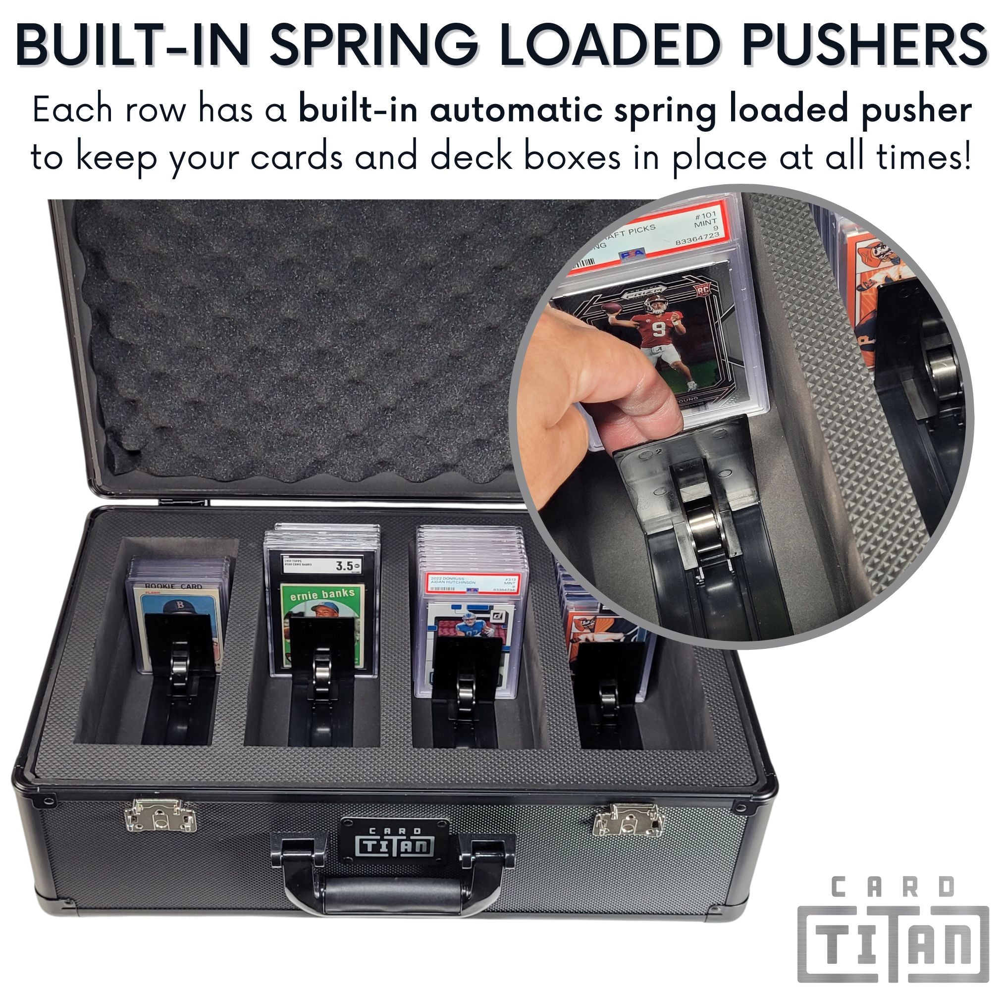 Card Vault 4 Row Trading Card Storage Box - Sports Cards Hard Case wit Card Titan Pro Card Vault 4 Row Trading Card Storage Box - Sports Cards Hard Case wit Card Titan Pro