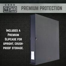 Load image into Gallery viewer, Toploader Album - 9-Pocket Binder with Rigid Slipcase | Holds 252 Standard Toploaders | Premium Heavy-Duty Square Spine Case for Ultimate Protection | Acid-Free, Clear Side-Loading Pages
