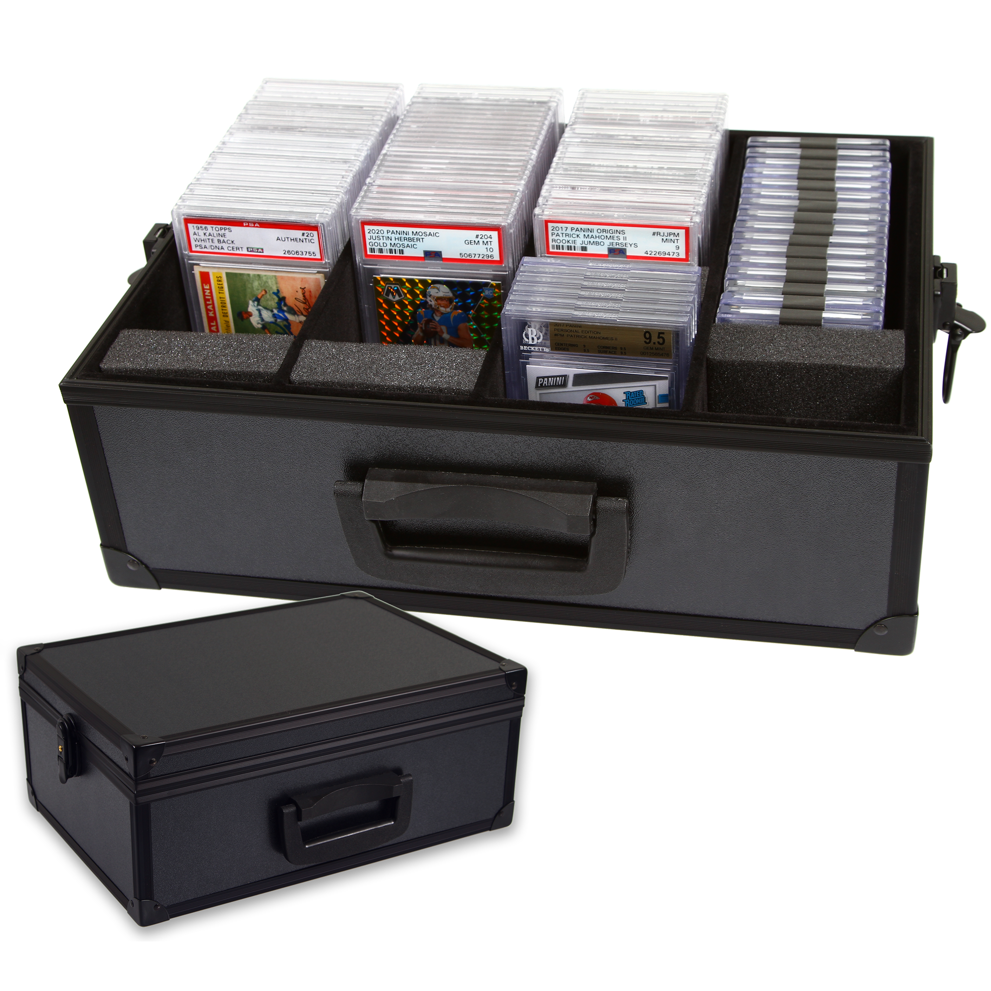 single graded card case Case Club 31-16 Graded Card Slab Collector Case - Slotted Storage Fits 16+ Slabs, 134 Sleeves, 536 Loose Cards