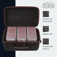 Load image into Gallery viewer, 36 Slot Graded Card Storage Box - CSG &amp; PSA Graded Card Case with Zipper Lock - 36 Slot Trading Card Storage Box Fits 36 PSA or CSG Graded Slabs and Graded Cards - Great PSA Card Case
