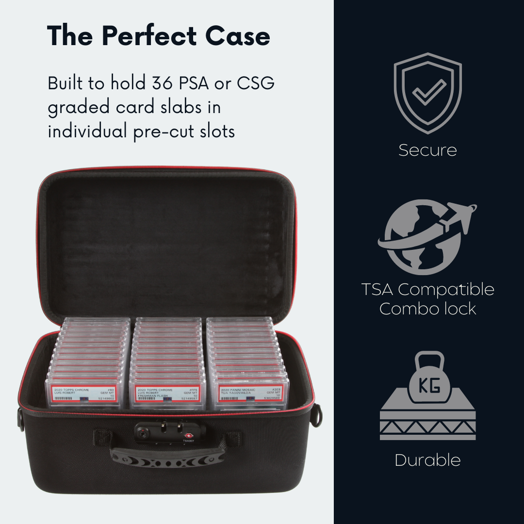 36 Slot Graded Card Storage Box - CSG & PSA Graded Card Case with Zipp Card Titan Pro 36 Slot Graded Card Storage Box - CSG & PSA Graded Card Case with Zipp Card Titan Pro