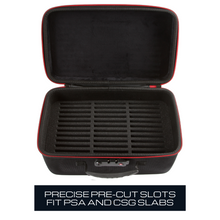 Load image into Gallery viewer, 36 Slot Graded Card Storage Box - CSG &amp; PSA Graded Card Case with Zipper Lock - 36 Slot Trading Card Storage Box Fits 36 PSA or CSG Graded Slabs and Graded Cards - Great PSA Card Case
