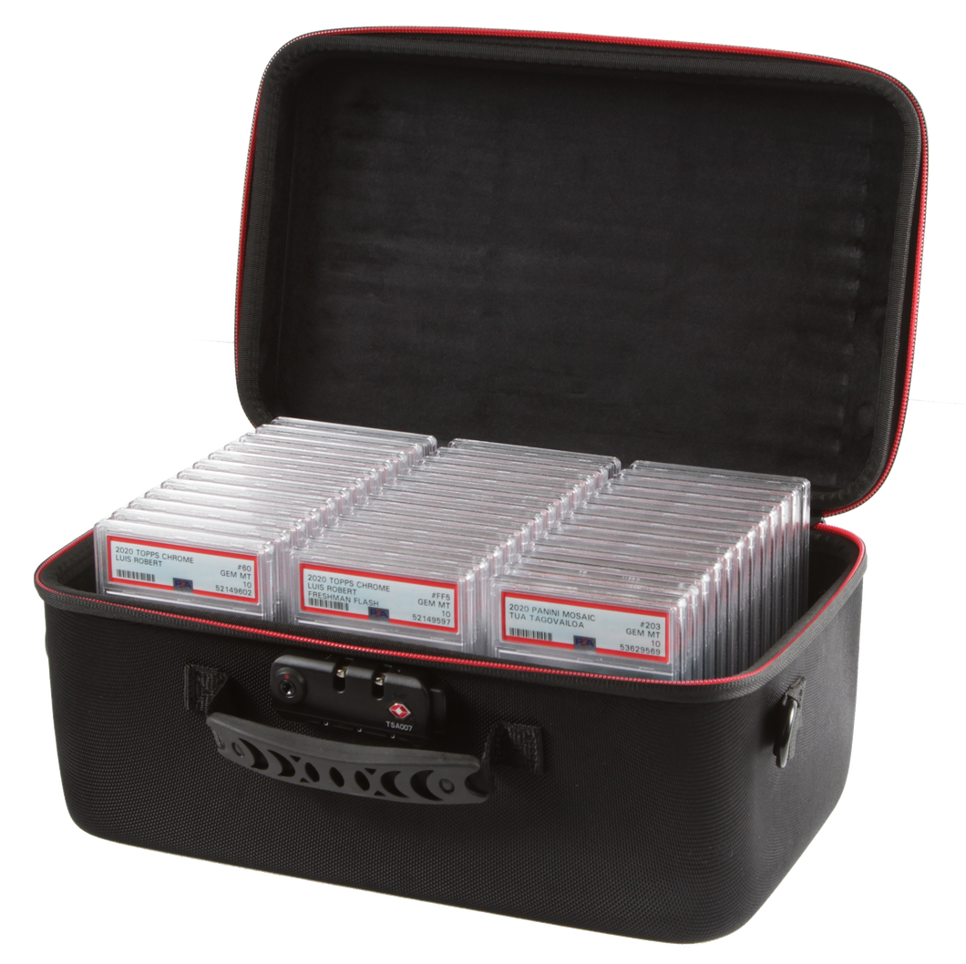 36 Slot Graded Card Storage Box - CSG & PSA Graded Card Case with Zipper Lock - 36 Slot Trading Card Storage Box Fits 36 PSA or CSG Graded Slabs and Graded Cards - Great PSA Card Case